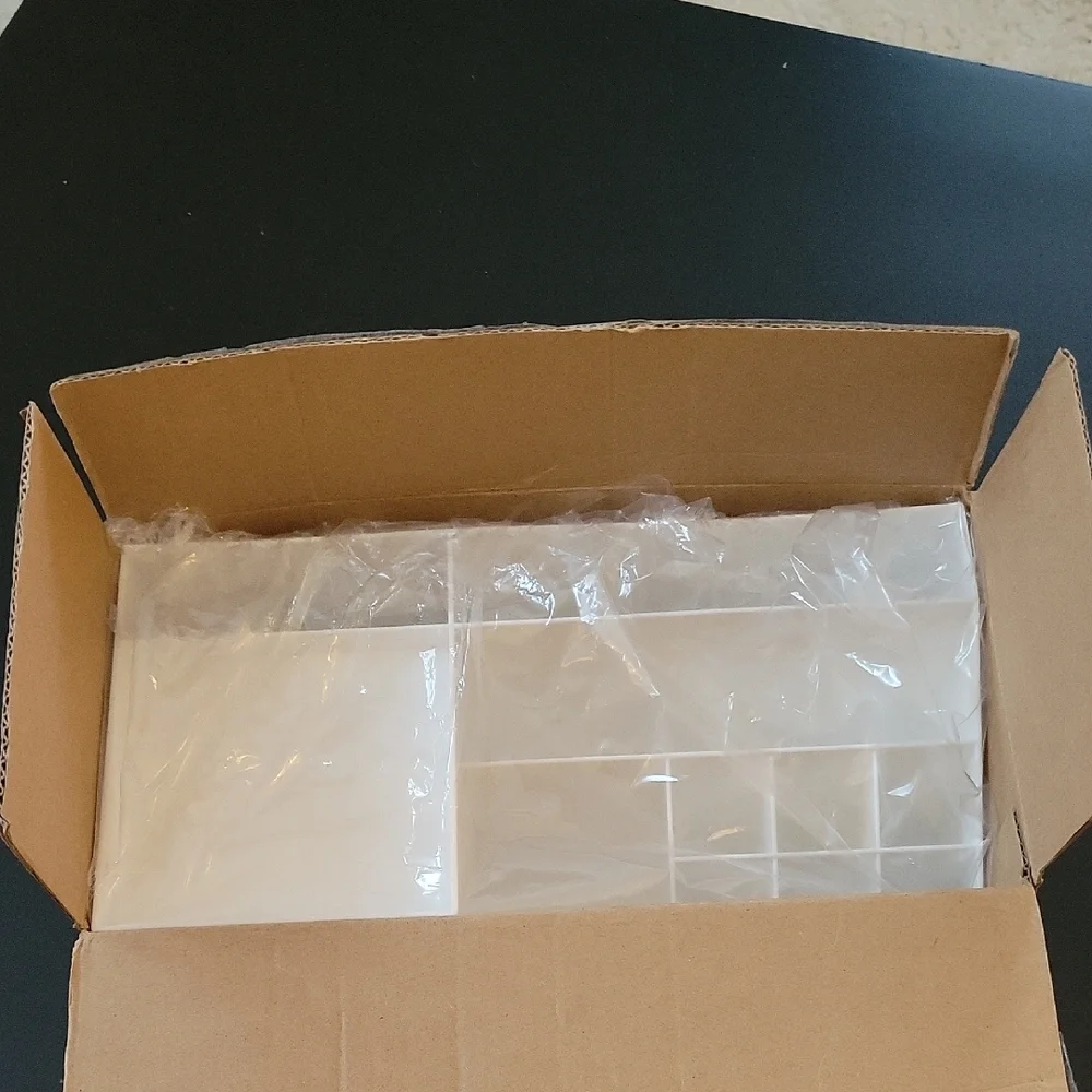 White Makeup Or Desk Organizer with Drawers